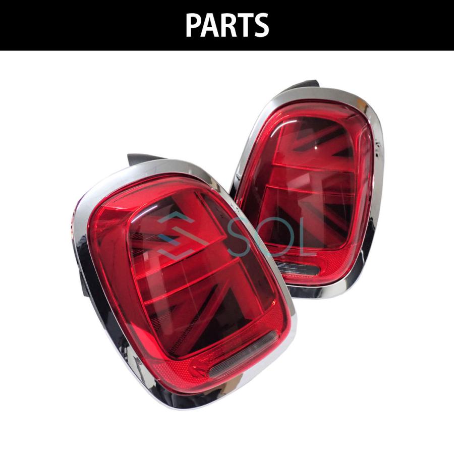 BMW MINI F55 F56 F57 前期用 後期ルック ユニオンジャック LEDファイバーテールランプ レッド シーケンシャル仕様 コーディング不要の画像