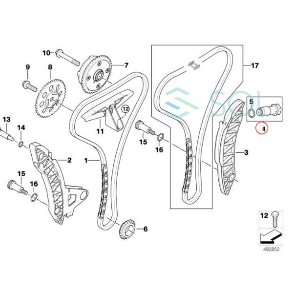 BMW F20 F21 F30 F31 タイミングチェーンテンショナー 116i 120i 320i 11317607551