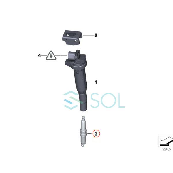 BMW F20 F21 F30 F31 イリジウム スパークプラグ 4本セット(1台分) BOSCH 116i 120i 320i ZR5SI332 12122293697 12122163332｜solltd4｜03