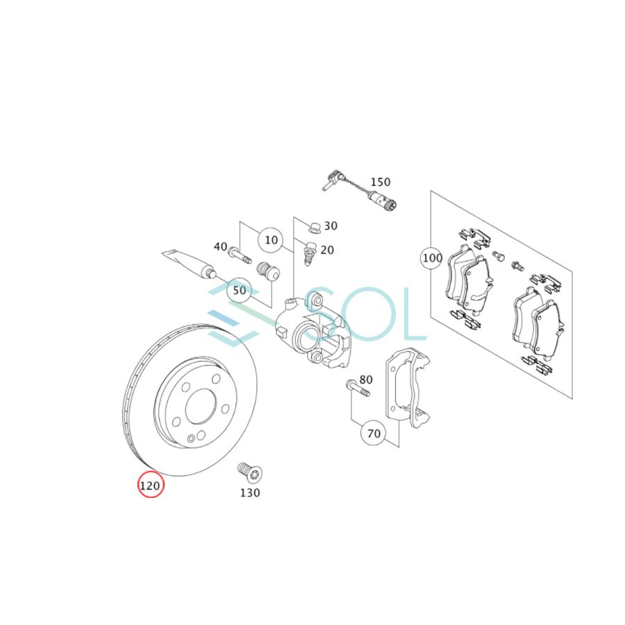 HAPAD ベンツ CLKクラス W208 CLK200 フロント ブレーキローター 左右セット 2034210312 2104212412 2104210712 18時まで即日出荷_1