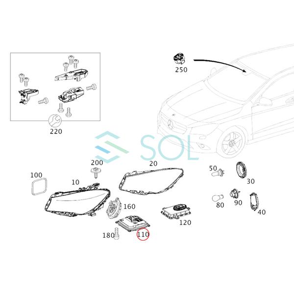 Mercedes-Benz ベンツ W117 W176 専用 ヘッドライト コントロール 