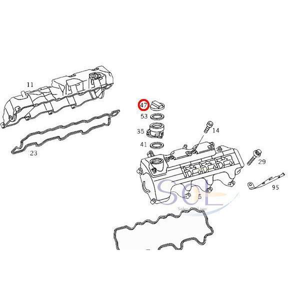R129 R230 R170 R171 R172 エンジンオイルフィラーキャップ メルセデスベンツ SLクラス SLKクラス 0000101285 出荷締切18時｜solltd5｜05