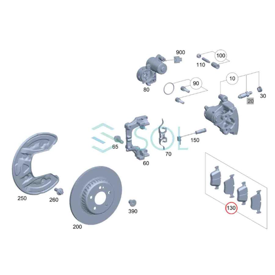 フロント リア ブレーキパッド ディスクパッド 左右 前後 1台分 Cクラス W205 C180 C200 C220d C250 出荷締切18時 0084201720 0084201320_4