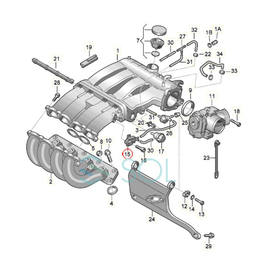 フォルクスワーゲン（Volkswagen） EGRバキュームソレノイドバルブ