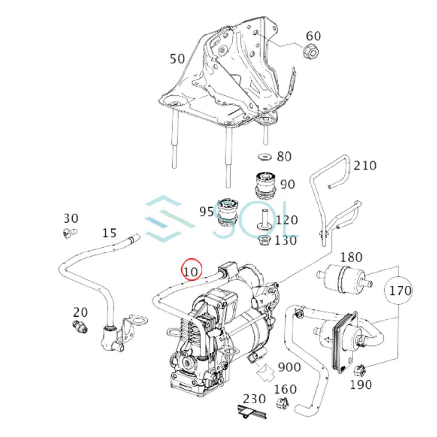 ベンツ W217 W222 エアサスコンプレッサー S300 S400 S450 S560 S600 S63 S65 0993200104 出荷締切18時｜solltd5｜06