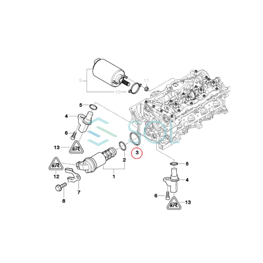 BMW E87 E88 E46 E90 E91 E92 E84 X1 ソレノイドバルブ Oリング オーリング 116i 118i 120i 316ti 318i 318Ci 318ti 320i 18i 11367506178｜solltd5｜02