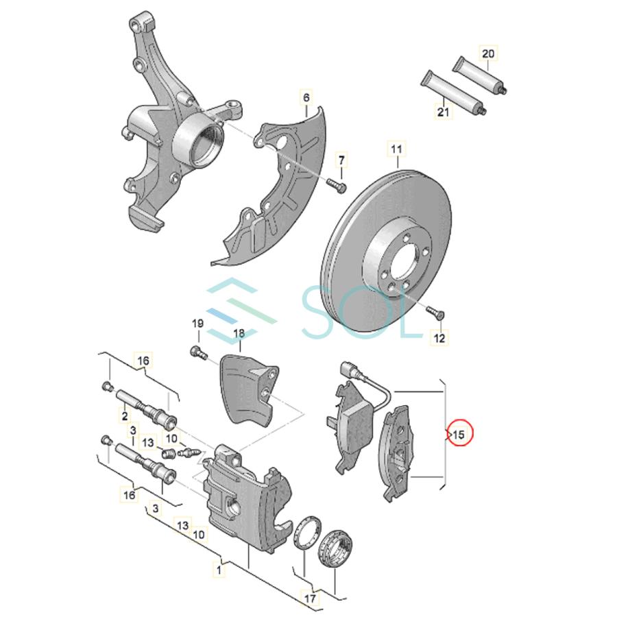 フォルクスワーゲン HAPAD VW ゴルフ4 ゴルフプラス ポロ フロント 