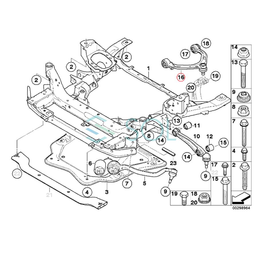 フロント アッパーアーム コントロールアーム ブッシュ付 右側 出荷締切18時 BMW E70 F15 X5 E71 F16 X6 31126863786 31126776418_4
