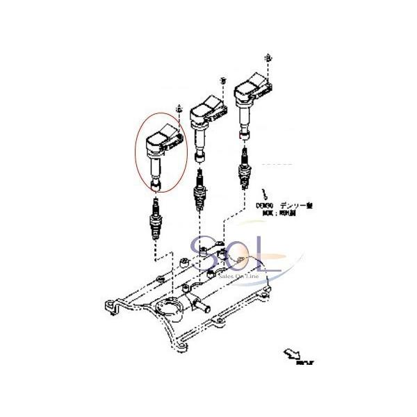 ダイハツ ムーヴ(L150S L160S L900S L910S) ムーヴラテ(L550S L560S) タント(L350S L360S) イグニッションコイル 3本セット 90048-52126｜solltd5｜02