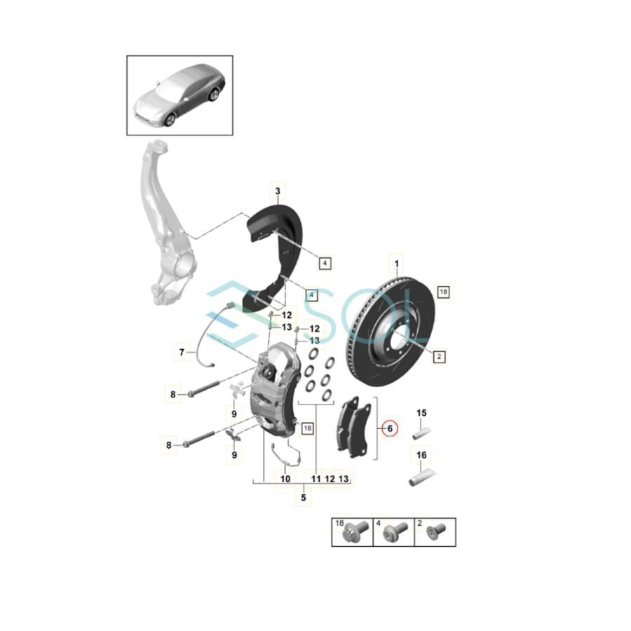 HAPAD VW ワーゲン トゥアレグ 7L フロント ブレーキパッド ディスクパッド 左右セット 7L0698451 7L5698451B 18時まで即日出荷の画像