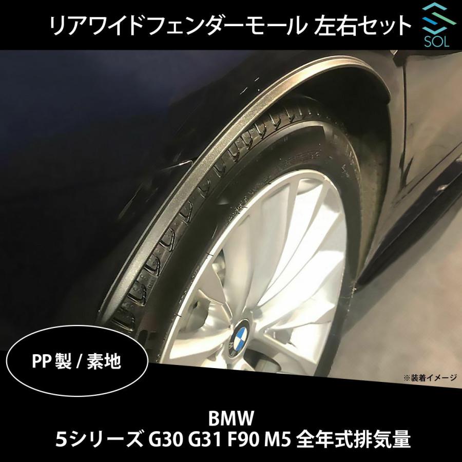BMW 5シリーズ G30 G31 F90 M5 全年式排気量対応 リアワイドフェンダーモール 左右セット 出荷締切18時