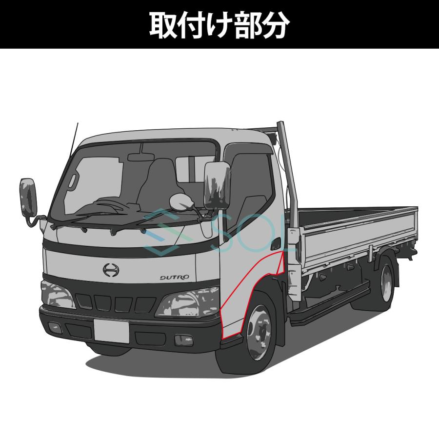 日野自動車 フロント フェンダーカバー 日野 デュトロ エアループ 