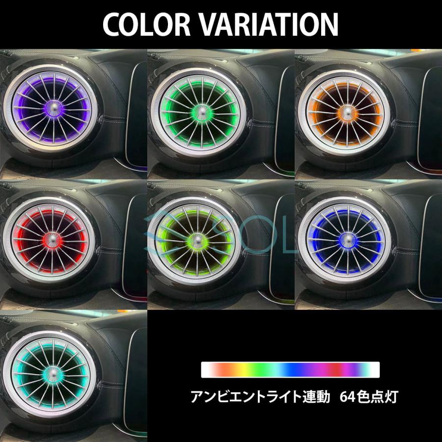 ベンツW213 社外エアコン吹き出し口アンビエントライト