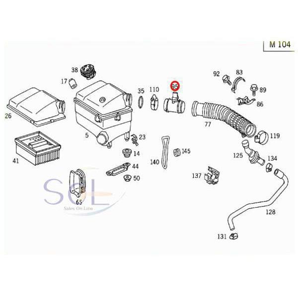 Mercedes-Benz ベンツ W202 W124 W210 W140 R129 エアマス