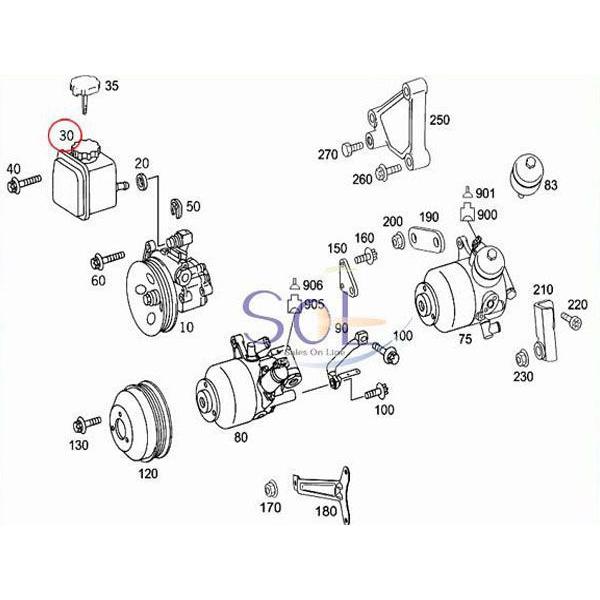 ベンツ W202 W203 W208 W209 パワステ オイルタンク C240 C280 C320 C32 C55 CLK240 CLK320 CLK55 0004600183 出荷締切18時｜solltd｜02