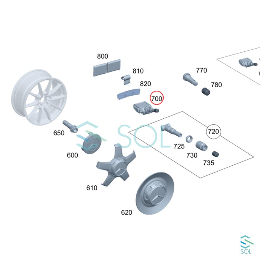 MercedesBenz A0009052202純正 新品 空気圧センサー Mercedes-Benz メルセデスベンツ タイヤ空気圧センサー