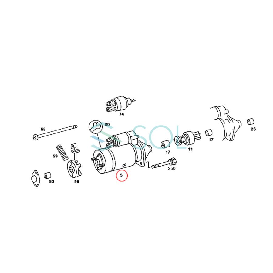 ベンツ 190クラス W201 190E スターター セルモーター スターターモーター 新品 コア返却不要 0031512801 18時まで即日出荷_7