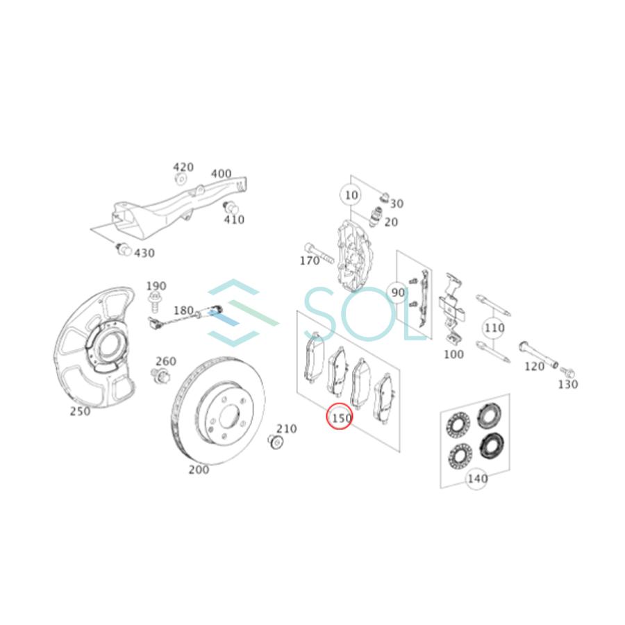 メルセデスベンツ SL-R231 63AMG 用ブレーキパッド 並行輸入品】純正OEM PAGID製 ベンツ SLクラス R231 リア/リヤ