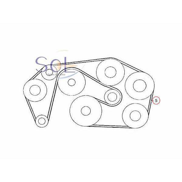 トヨタ（TOYOTA） ファンベルト Vベルト ランドクルーザー UZJ100W