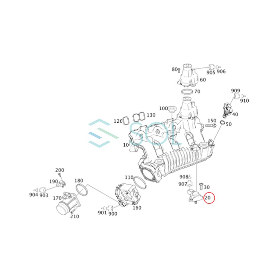 ベンツ W204 W21 W207 W463 インテーク プレッシャーセンサー MAPセンサー C180 C200 C250 E250 G65 0081530228 出荷締切18時｜solltd｜05