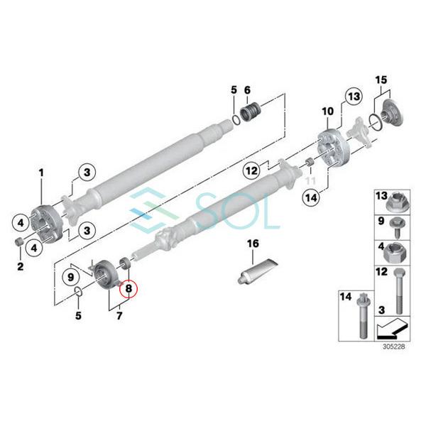 BMW BMW E30 E36 E46 プロペラシャフト パイロットベアリング 318i