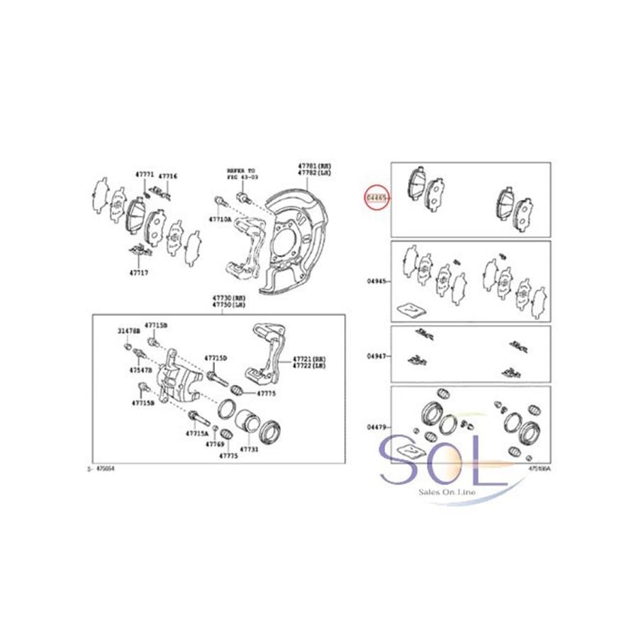 トヨタ（TOYOTA） HAPAD リア ブレーキパッド 左右セット アルファード