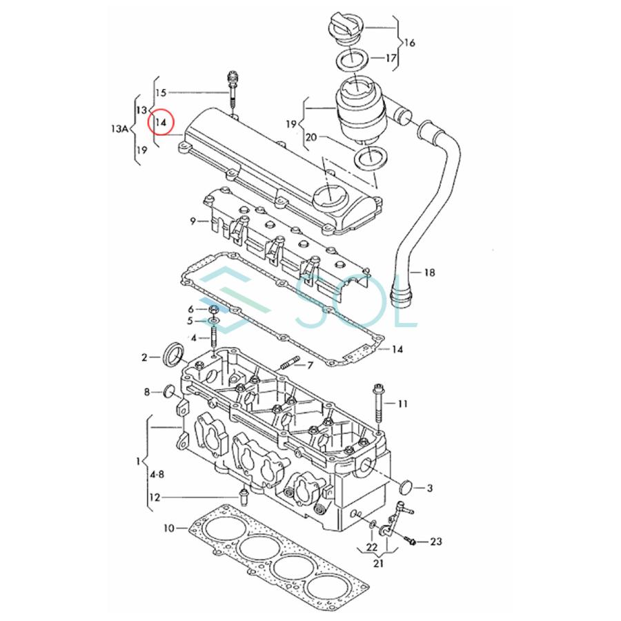 アウディA4 8KCDN ヘッドカバー パッキンガスケット セット Audi シリンダーヘッドカバーガスケット 左右セット A4 B6 B7 A6