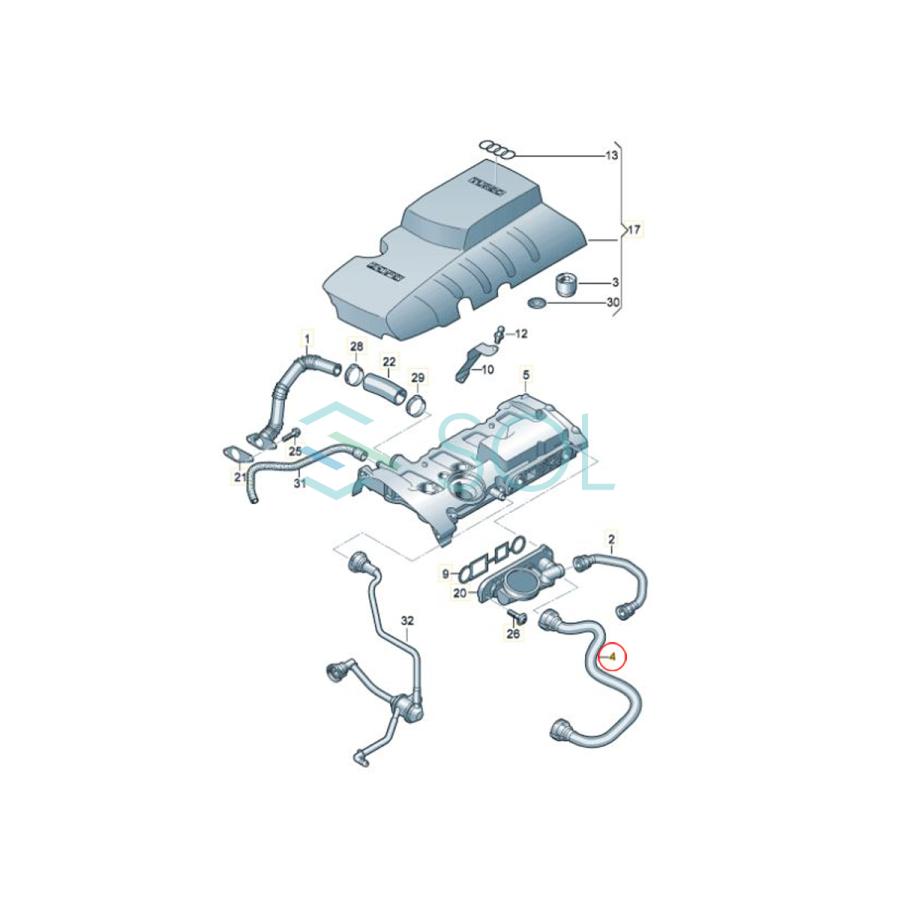 Ventildeckel Zylinderkopfhaube For Audi A4 8EC 8ED B7 A6 4F2 4F5 C6 2.0