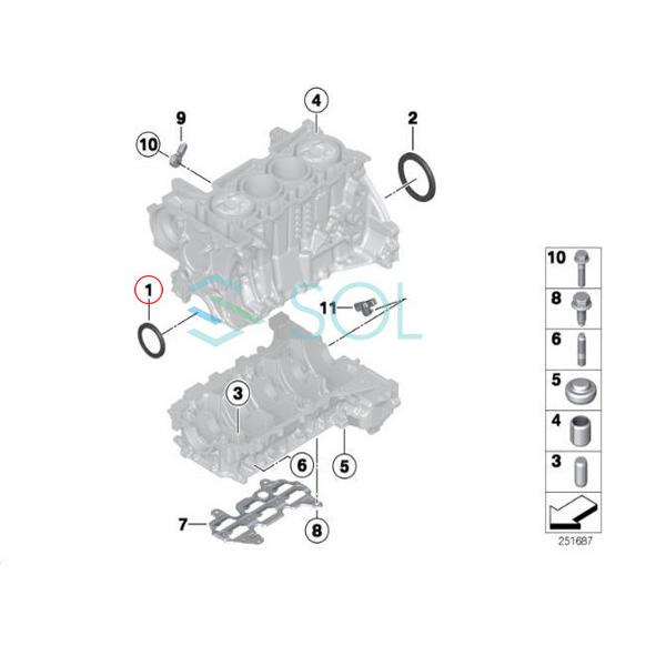 BMW MINI R55 R56 R57 R58 R59 R60 R61 フロント クランクシール クランクシャフトシール One Cooper  CooperS JCW 11117568264