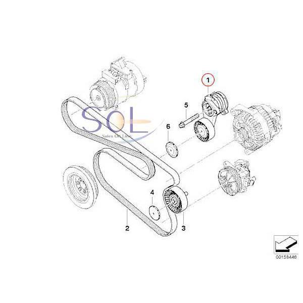 BMW E60 E61 E63 E64 E90 E91 E92 ベルトテンショナー 機械式 323i 325i 525i 530i 630i 11287530314 出荷締切18時｜solltd｜02