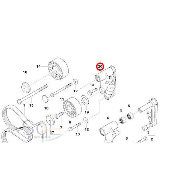 BMW E60 E61 E36 Z3 E53 X5 E83 X3 E85 Z4 E86 Z4 ベルトテンショナー 油圧式 525i 530i 2.0  2.2i 2.5i 2.8 3.0i M3.2 11287838797