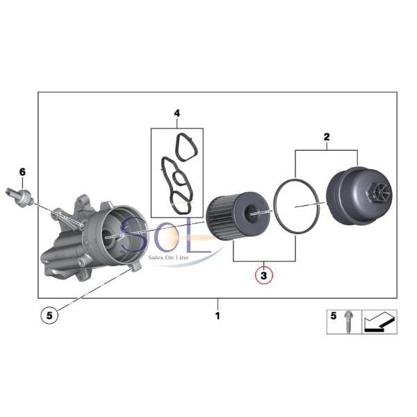 エンジンオイルフィルター オイルエレメント BMW MINI ミニ R55 R56 R57 R58 R59 R60 R61 11427622446 11427557012 出荷締切18時｜solltd｜05