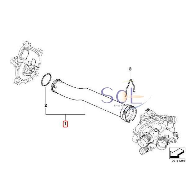 BMW MINI R55 R56 R57 R58 R59 R60 R61 ウォーターホース 11537589713 11537541845 出荷締切18時｜solltd｜02