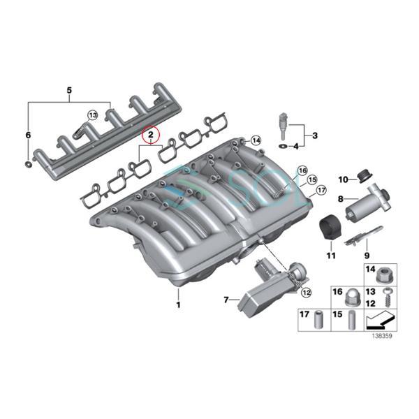 BMW E83 X3 E53 X5 Z3 E85 Z4 インマニガスケット インテーク BMW E83 X3 E53 X5 Z3 E85 Z4 インマニガスケット インテーク