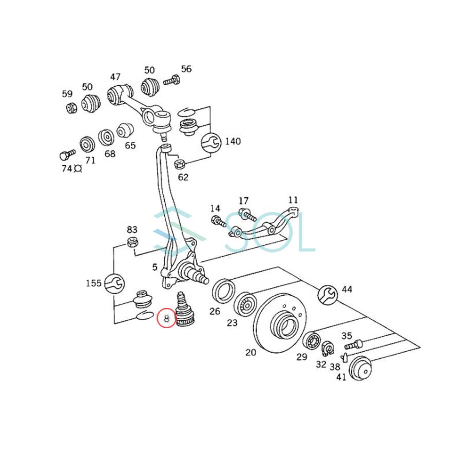 メルセデス―ベンツ126-560SEL-フロントハブハウジング 楽天市場】Mercedes-Benz メルセデス・ベンツ 純正 フロントハブ ASSY