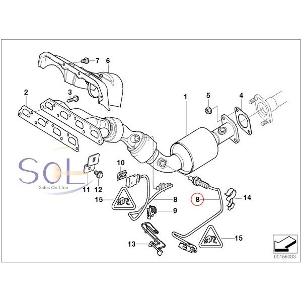 BMW MINI R50 R52 R53 O2センサー ラムダセンサー 11780872674