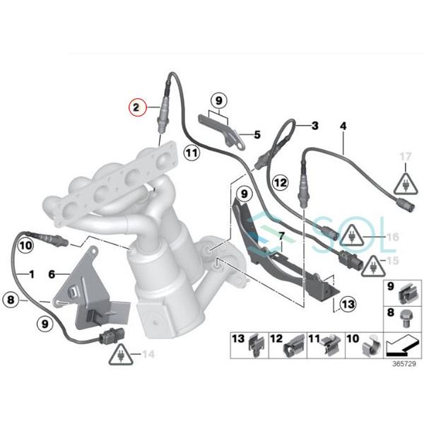 BMW E82 E87 E88 E90 E91 E92 E93 E60 E61 O2センサー ラムダセンサー 