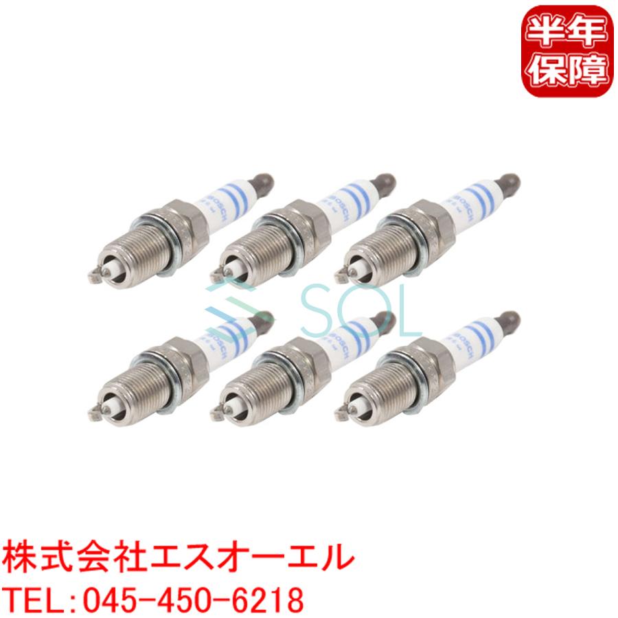 送料185円 アウディ A6(4F2 4F5 C6) ダブルプラチナ スパークプラグ 6本(1台分) BOSCH 2.4 2.8 FSI quattro 3.0 quattro 101905611A｜solltd