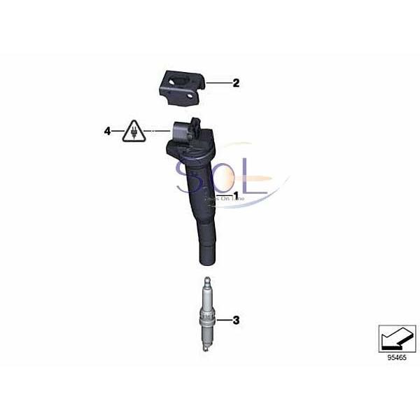 【ジャンク品】 E46 後期　BOSCH イグニッションコイル BMW BMW E82 E87 E88 E46 E89 Z4 イグニッションコイル 6本セット