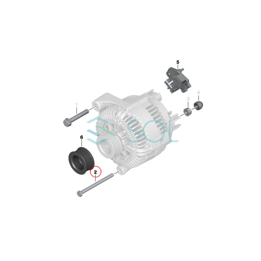 BMW BMW E87 E90 E91 E92 オルタネーター用 アルミボルト 4本セット