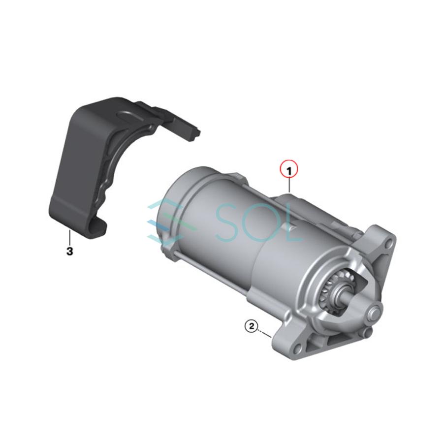 MINI ミニ F57 カブリオレ クーパーS スターター セルモーター スターターモーター リビルト コア返却不要 12417645980 18時まで即日出荷の画像