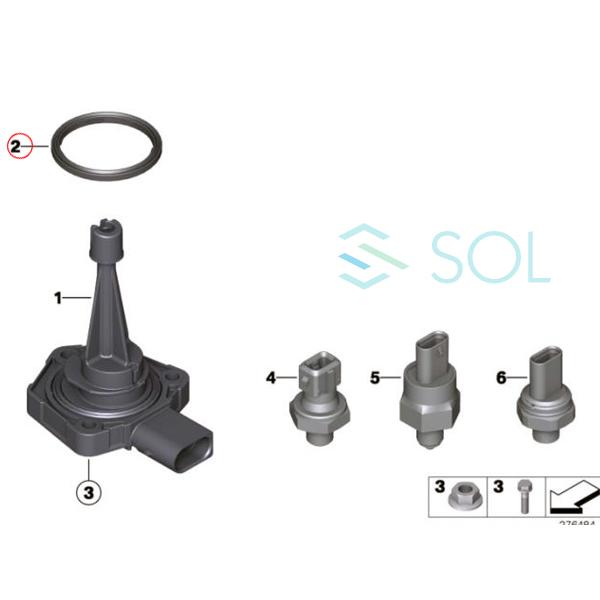 BMW E83 G01 X3 Z3 E85 E86 E89 Z4 オイルレベルセンサー シールリング 2.0 2.2i 2.5i 2.8 3.0i 3.0si M 20dX 20i 23i 35i 12611744292｜solltd｜03