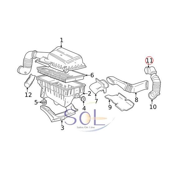 ボルボ（VOLVO） C70 S70 V70 850 8B5234 8B5254 エアマスセンサー