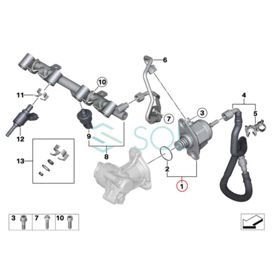 BMW BMW MINI R55 R56 R57 R58 R59 R60 R61 ハイプレッシャーポンプ