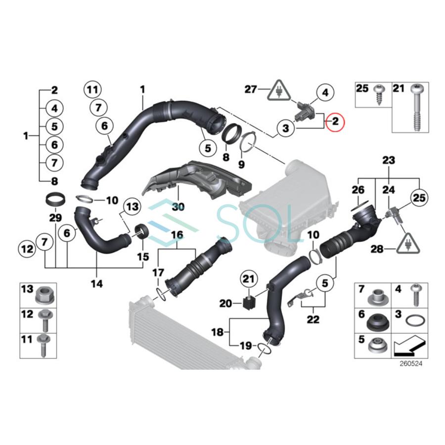 BMW E82 E88 E90 E91 E92 E93 F07 F10 F11 エアマスセンサー エアフロ 