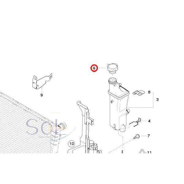 BMW E83 X3 E71 X6 E85 E86 Z4 ラジエーター エクスパンションタンクキャップ 2.2i 2.5i 3.0i 3.0si 3.0 M3.2 35i 50i M 17111742231｜solltd｜02
