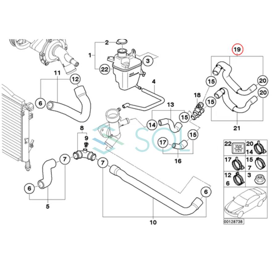 BMW MINI R56系 クーラントホース 1712 2754 222 新品 BMW MINI R56系 クーラントホース 1712 2754 222 新品