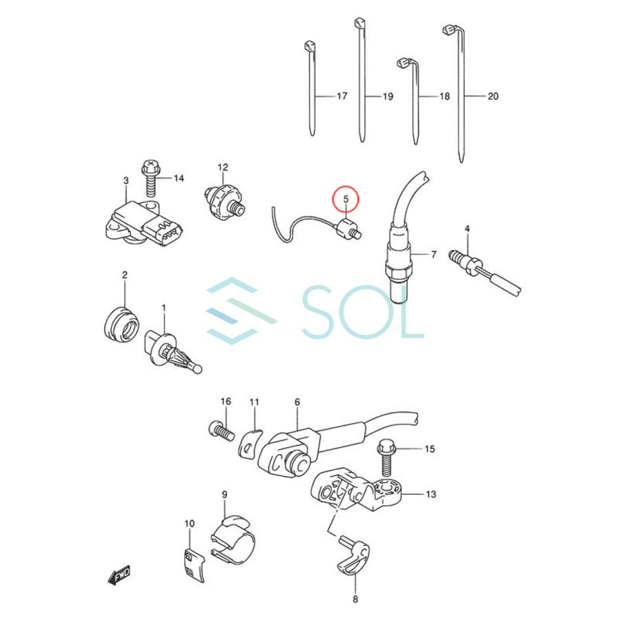 日産 NV100クリッパー リオ ターボ車 DR64W ノックセンサー 16412