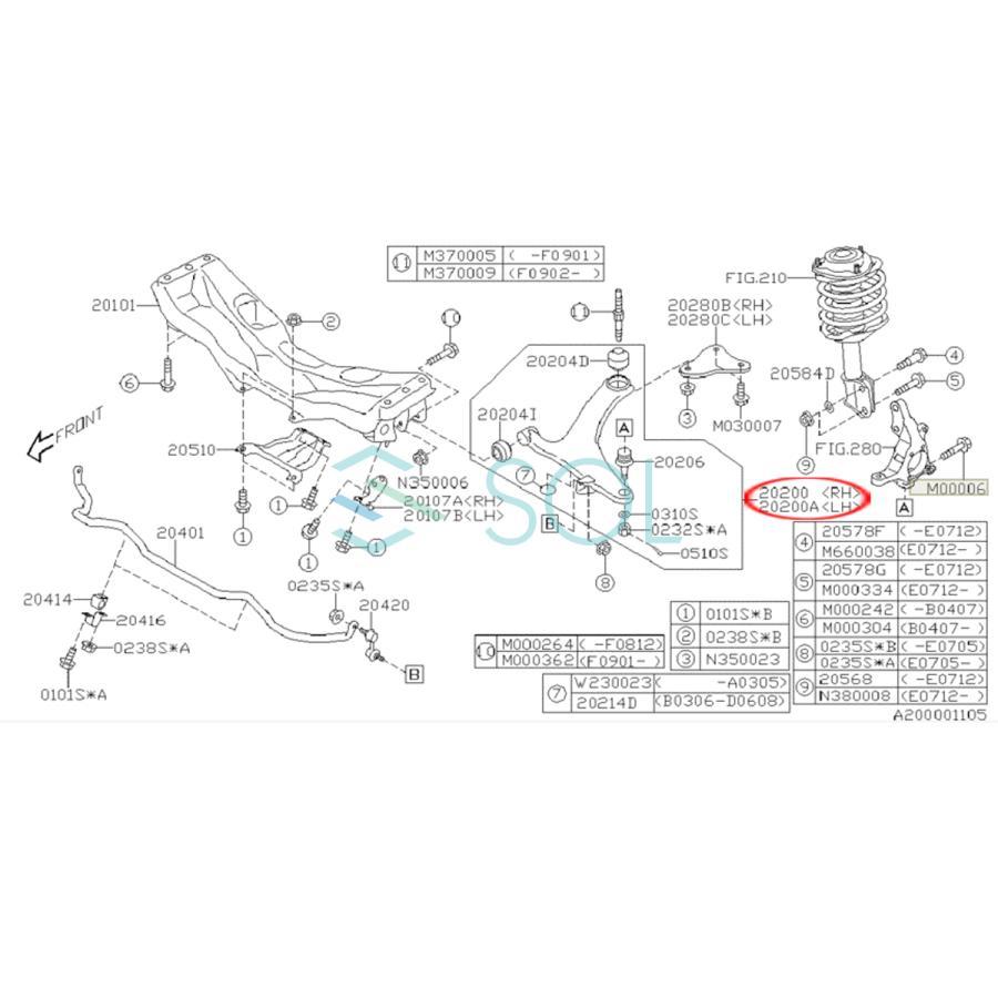 SUBARU（スバル） インプレッサ GH8 フロント ロアアーム コントロール