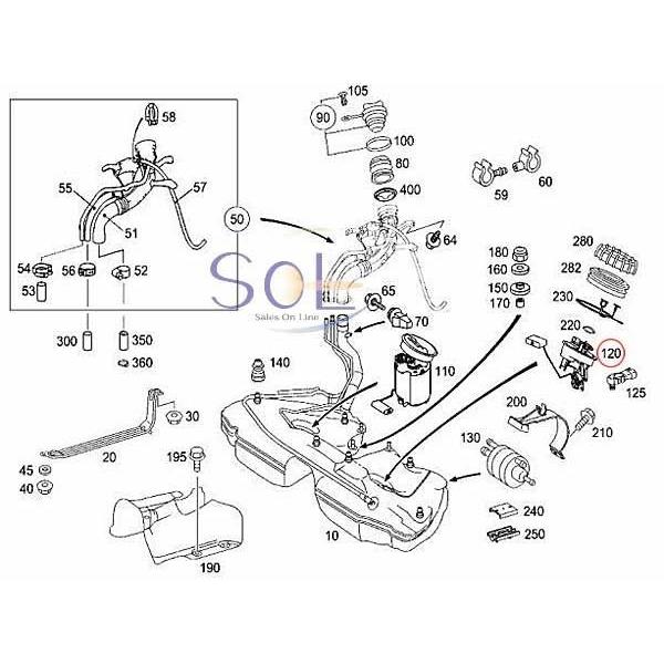Mercedes-Benz BOSCH フューエルレベルセンサー W203 ベンツ C180 C200 